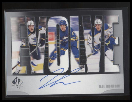 2023-24 SP Authentic #E-TT Tage Thompson Evolve Autographs