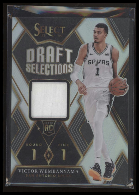 2023-24 Panini Select #DSM-VW Victor Wembanyama Draft Selections Memorabilia