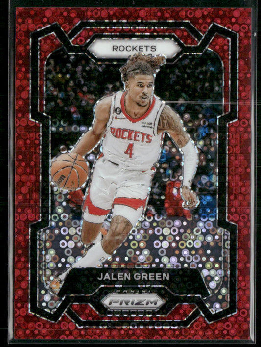 2023-24 Panini Prizm #29 Jalen Green Prizms Fast Break Red #/100