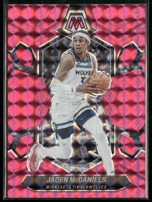 2023-24 Panini Mosaic #87 Jaden McDaniels Pink #/149