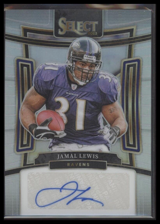 2023 Panini Select #SIG-JLE Jamal Lewis Signatures Prizm #/399