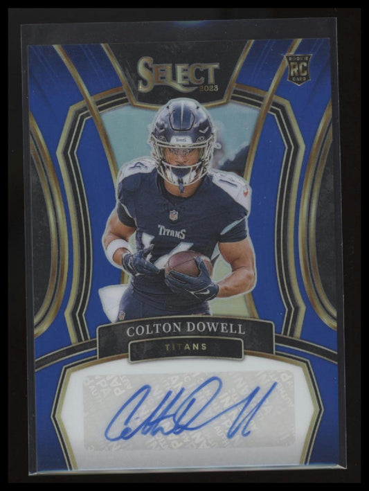 2023 Panini Select #RSI-CDO Colton Dowell Rookie Signatures Blue Prizm #/99