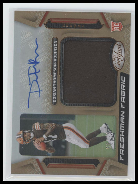 2023 Panini Dorian Thompson-Robinson Freshman Fabric Signatures Bronze #/99
