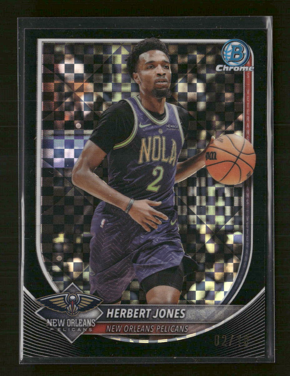 2025-26 Bowman Chrome Black Checkerboard #/10 Herbert Jones #BCV-140