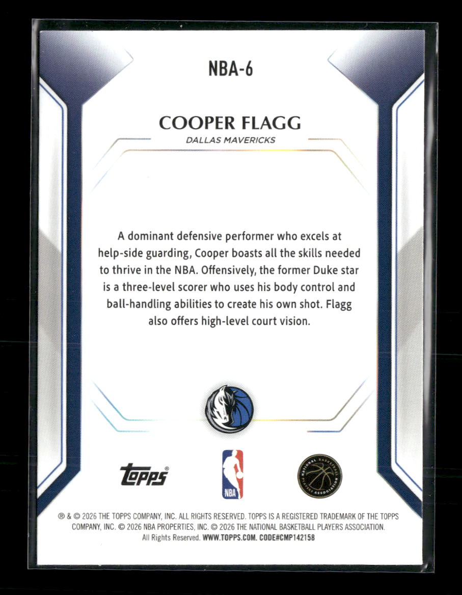 2025-26 Topps Topps Collector Kit Cooper Flagg #NBA-6