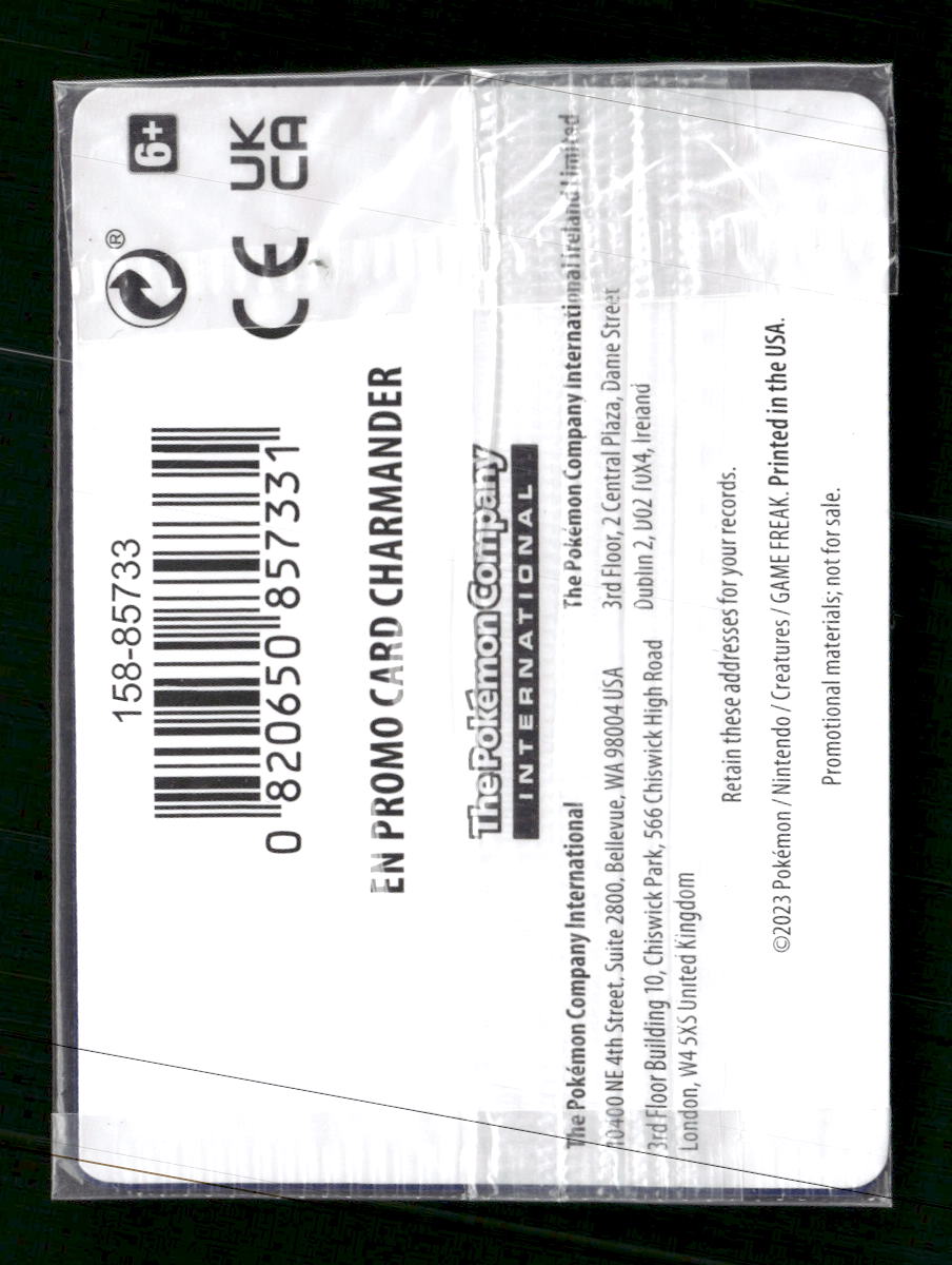 Miscellaneous Cards & Products Charmander (GameStop Stamp) #004/165