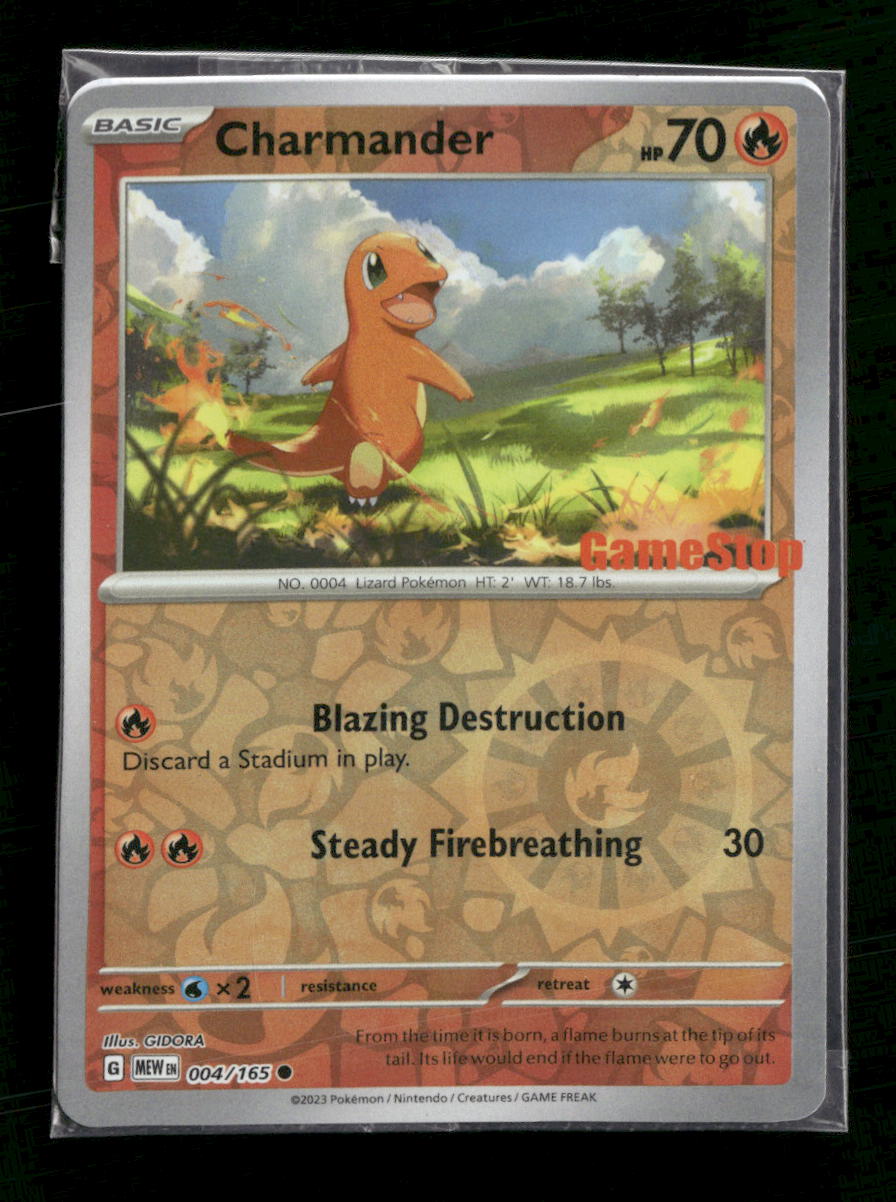 Miscellaneous Cards & Products Charmander (GameStop Stamp) #004/165