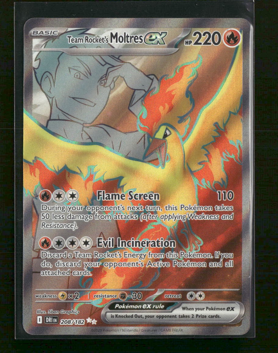 SV10: Destined Rivals Team Rocket's Moltres ex #208/182