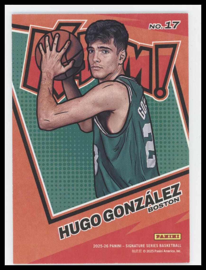 2025-26 Panini Signature Series Kaboom Gold Hugo Gonzalez 05/10 #17