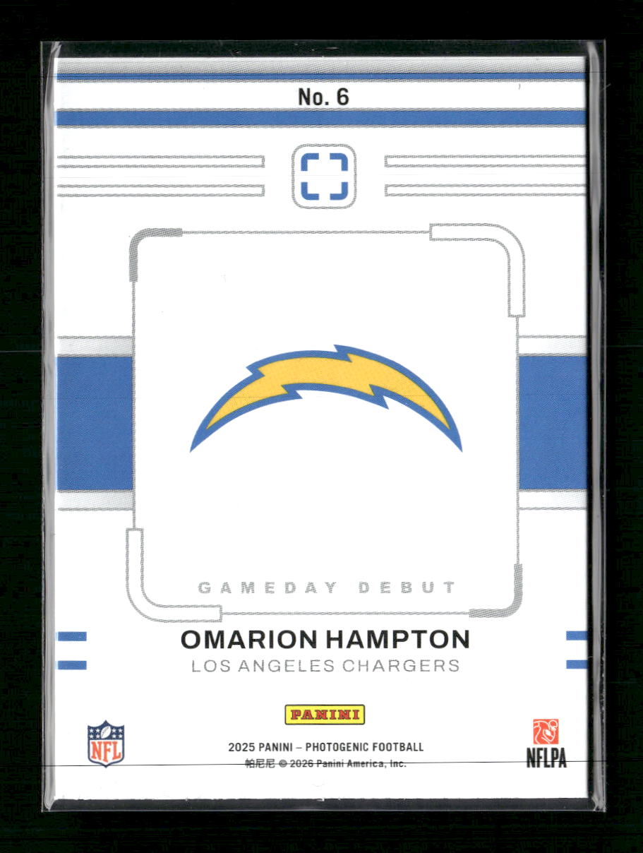 2025 Panini Photogenic Gameday Debut Green Omarion Hampton #/25 #6