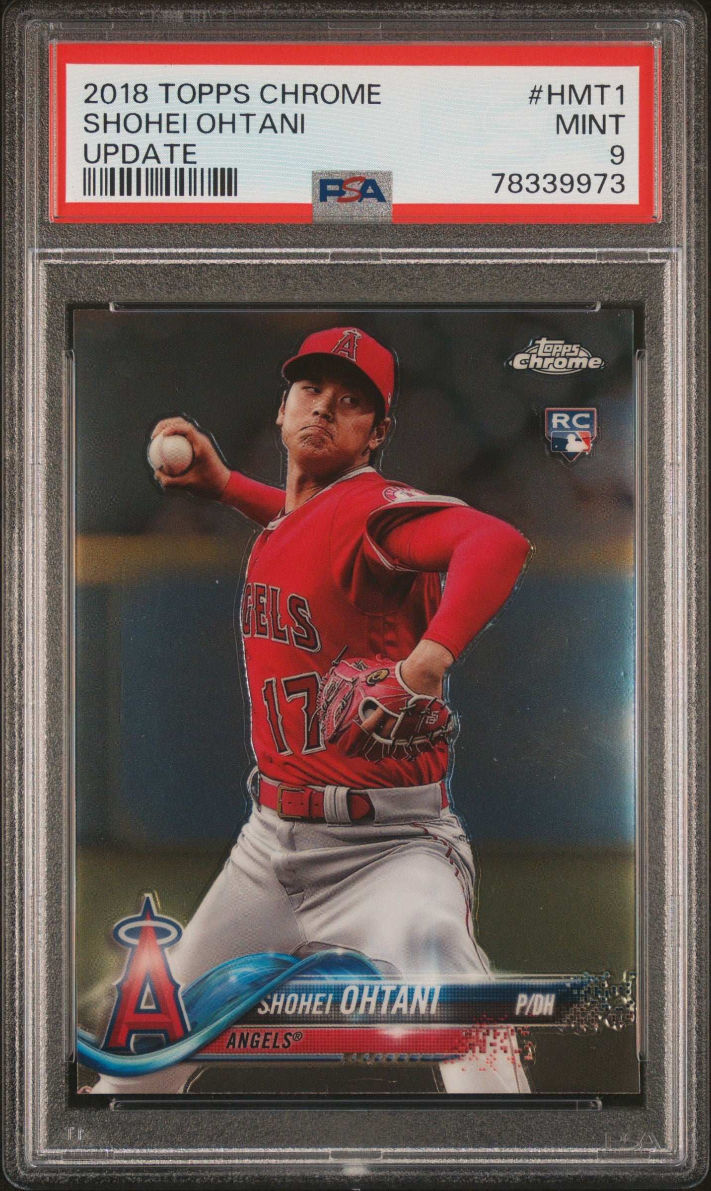 2018 Topps Chrome Update Update Shohei Ohtani 9 PSA #HMT1