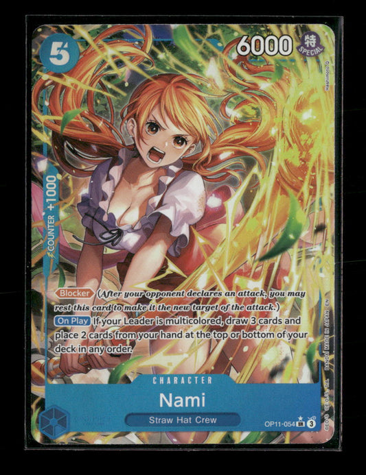 A Fist of Divine Speed Nami (054) (Alternate Art) #OP11-054