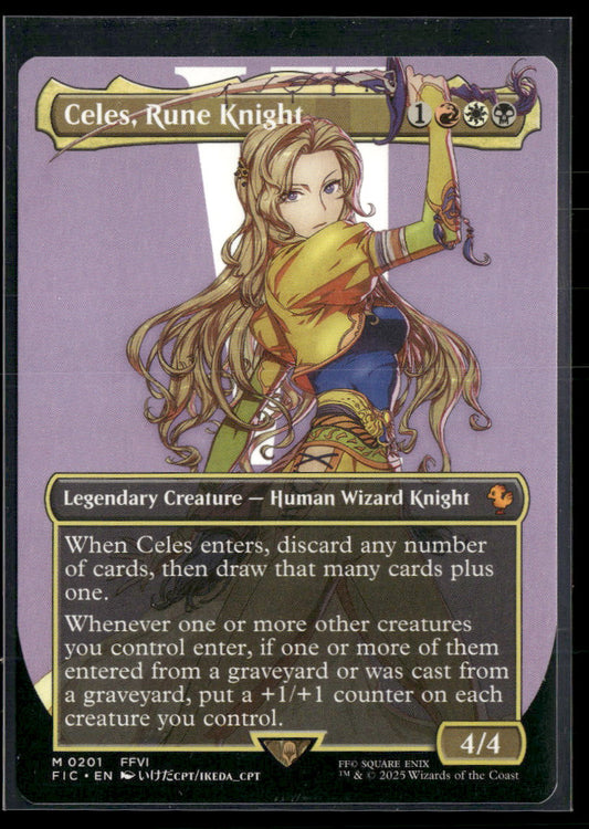 Commander: FINAL FANTASY Celes, Rune Knight (Borderless) #201