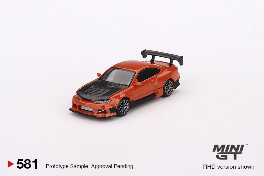 Mini-GT Nissan Silvia S15 D-MAX Metallic Orange 1:64