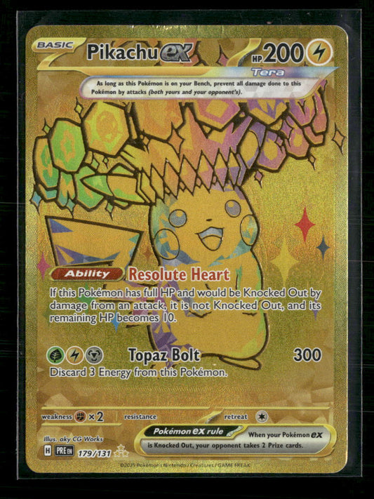 SV: Prismatic Evolutions Pikachu ex #179/131 *Damaged*