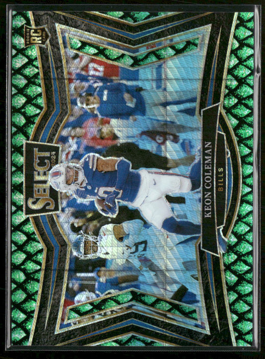 2024 Panini Select Dragon Scale Prizm Keon Coleman Rookie #/70 #458