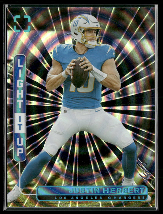 2025 Panini Photogenic Light It Up Black Justin Herbert #/1 #13