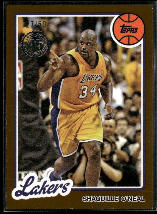 2025-26 Topps 1980-81 Basketball Gold Holo Foil Shaquille O'Neal #/50 #80BK-4