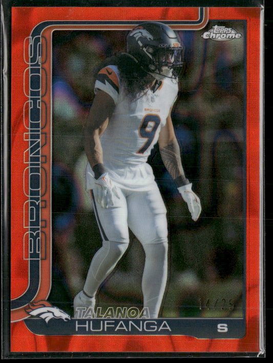2025 Topps Chrome Orange Lava Refractor Talanoa Hufanga #94