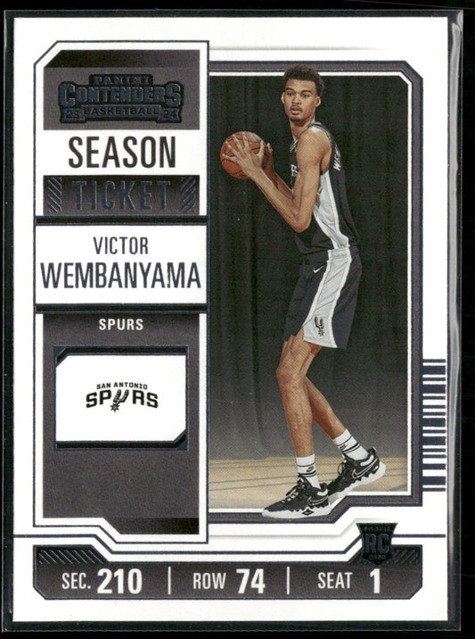 2023-24 Panini Contenders Season Ticket Retail Victor Wembanyama Rookie #11