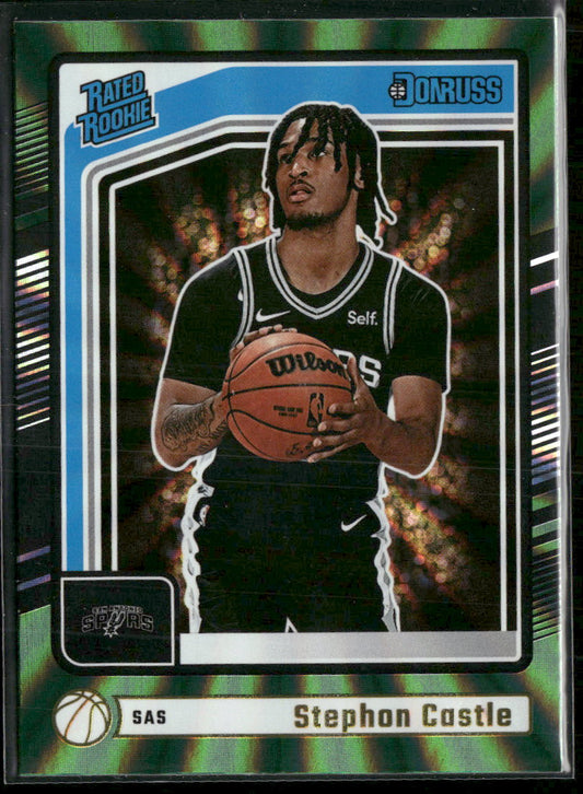 2024-25 Donruss Holo Green Laser Stephon Castle Rookie #244