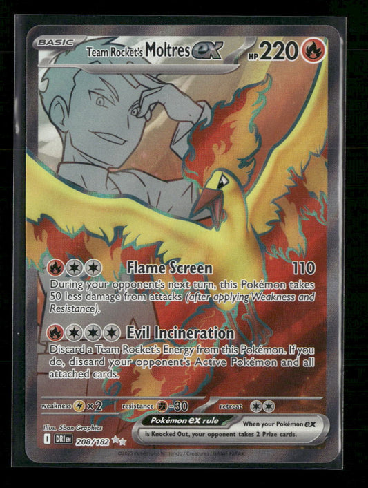SV10: Destined Rivals Team Rocket's Moltres ex #208/182