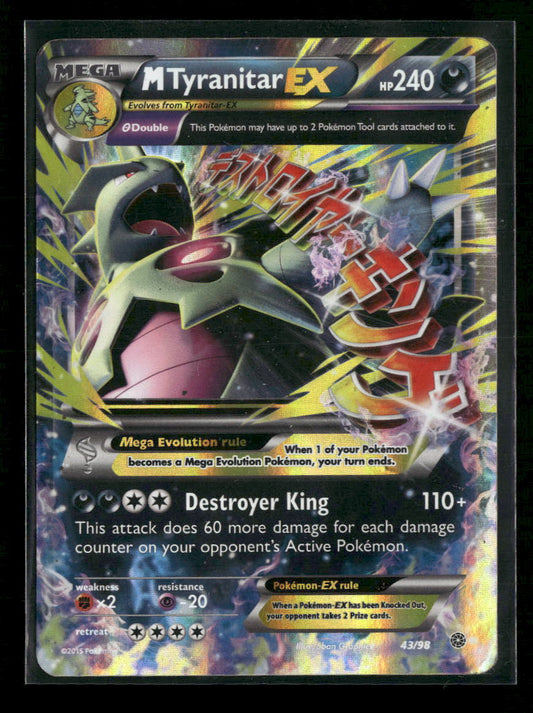 XY - Ancient Origins M Tyranitar EX #43/98 *Damaged*