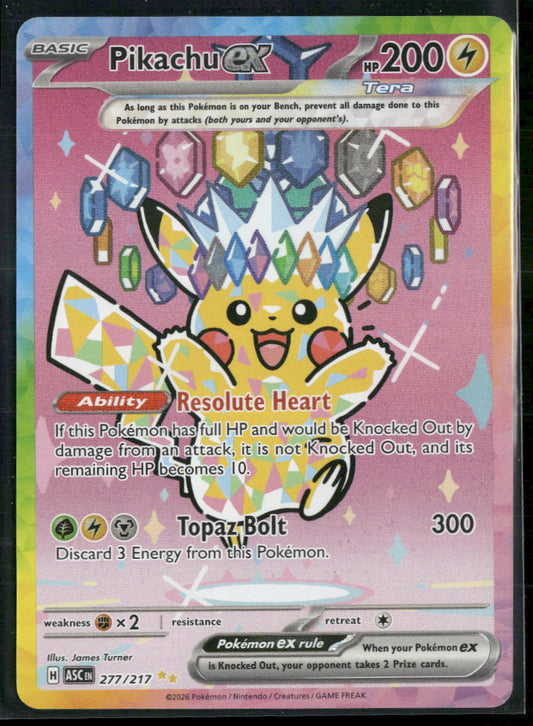 ME: Ascended Heroes Pikachu ex #277/217