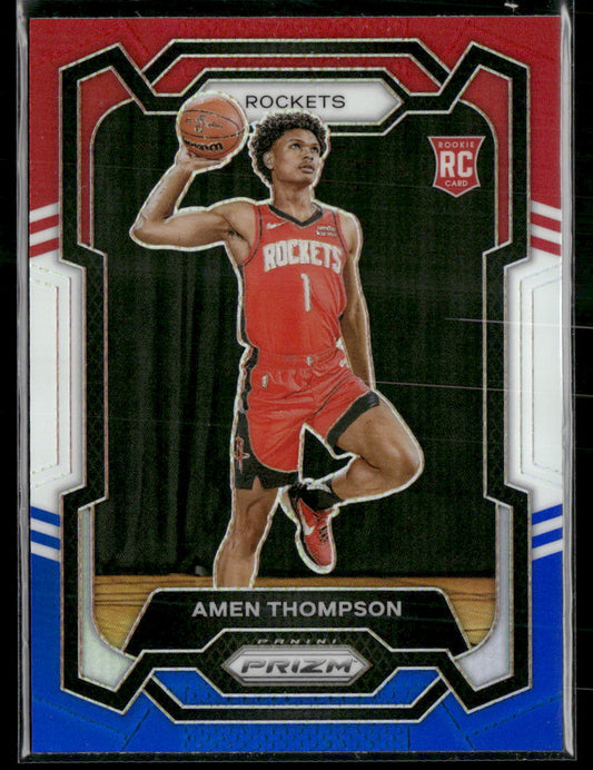 2023-24 Panini Prizm Prizms Red White and Blue Amen Thompson Rookie #150