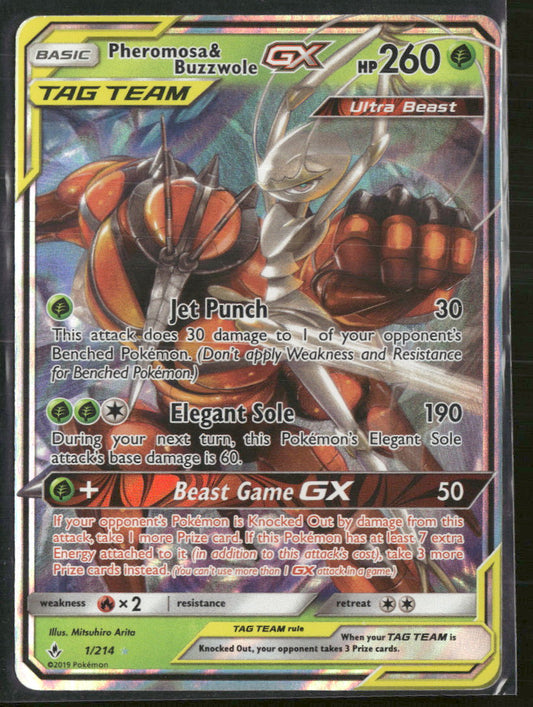 SM - Unbroken Bonds Pheromosa & Buzzwole GX #1/214