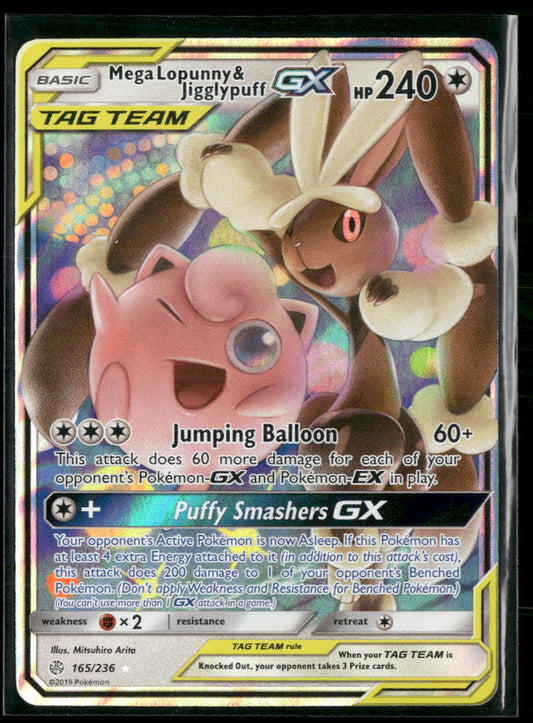 SM - Cosmic Eclipse Mega Lopunny & Jigglypuff GX #165/236
