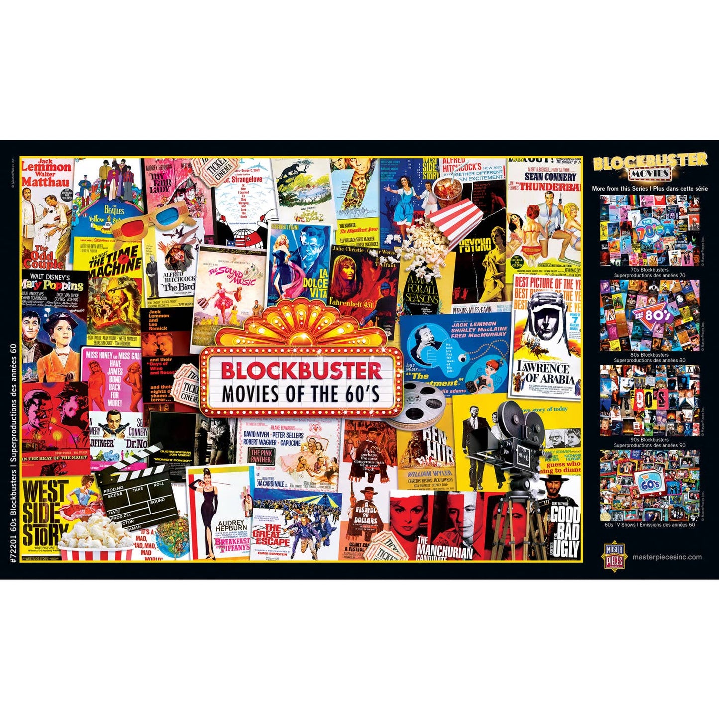 Blockbusters Movies of the 60’s 1000 Piece Puzzle by Masterpieces