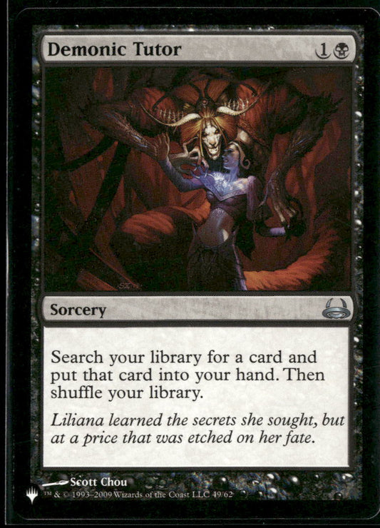 The List Reprints Demonic Tutor (DVD) #49