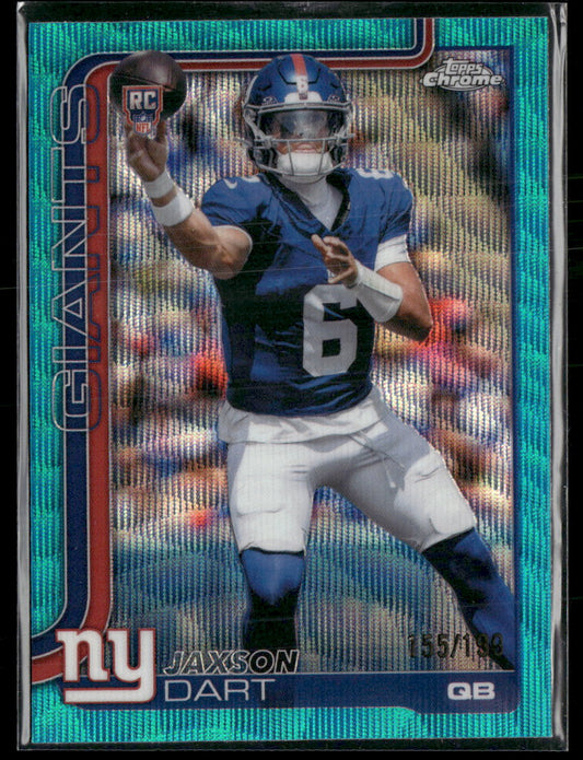 2025 Topps Chrome Aqua Wave Refractor Jaxson Dart Rookie #/199 #306