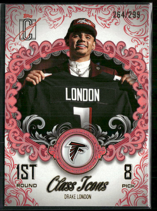 2025 Topps Signature Class Icons Coral Drake London #/299 #CI-13