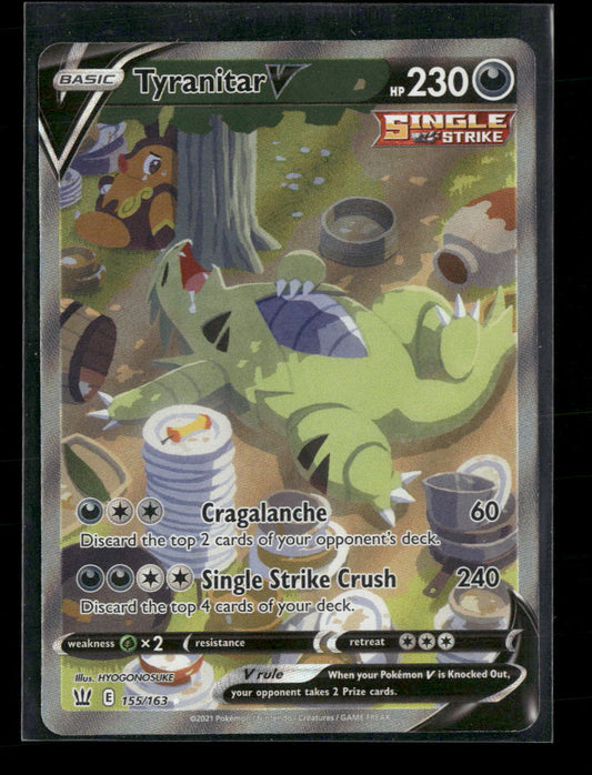 SWSH05: Battle Styles Tyranitar V (Alternate Full Art) #155/163