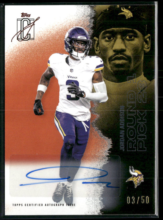 2025 Topps Signature Class Orange Jordan Addison #/50 #87