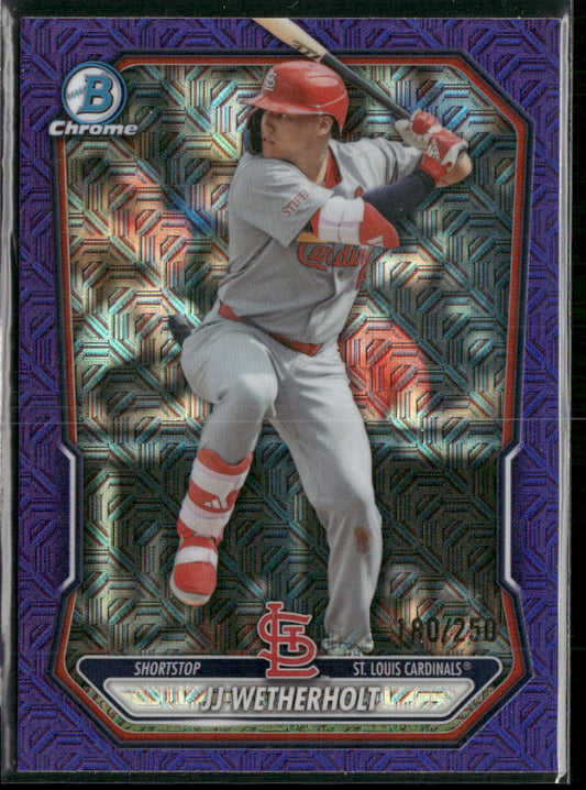2026 Bowman Chrome Prospects Mojo Purple Refractor JJ Wetherholt #/250 #BCP-115