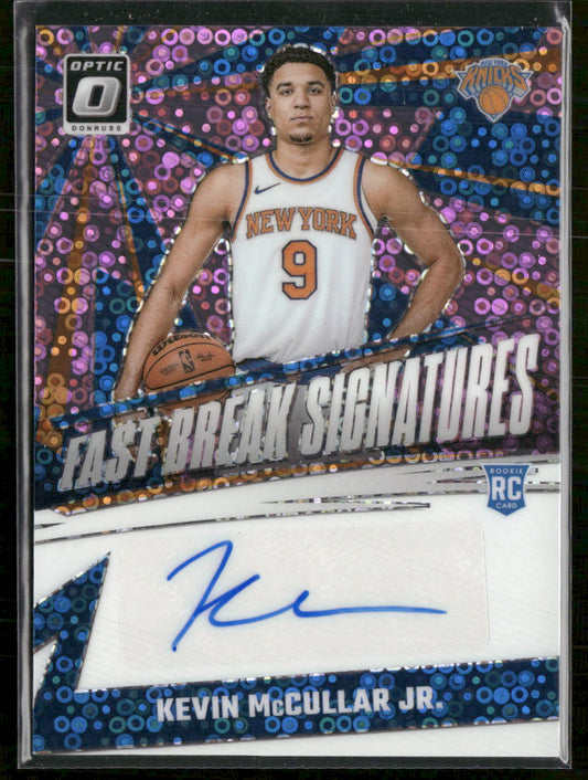 2024-25 Donruss Fast Break Auto Pink Prizm #/25 Kevin McCullar Jr.  #FBS-KMC