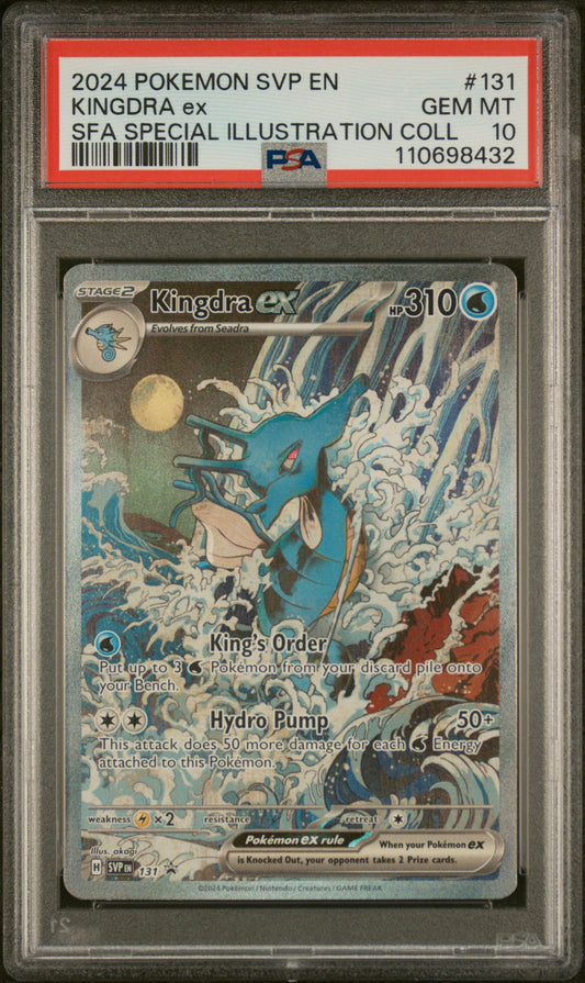 2024 Pokemon Svp En-Sv BSP Special Illustration Coll Kingdra Ex 10 PSA #131