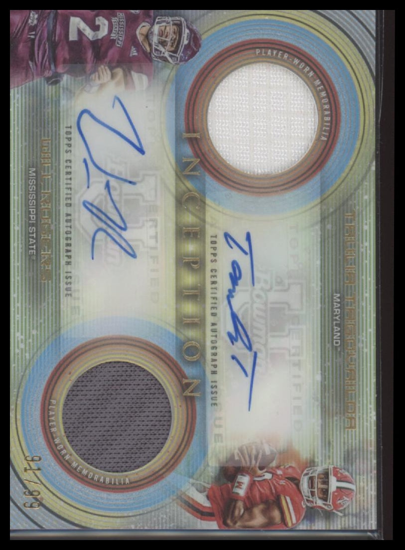 2022-23 Bowman University Dual Auto Relics Taulia Tagovailoa / Will Rogers /99