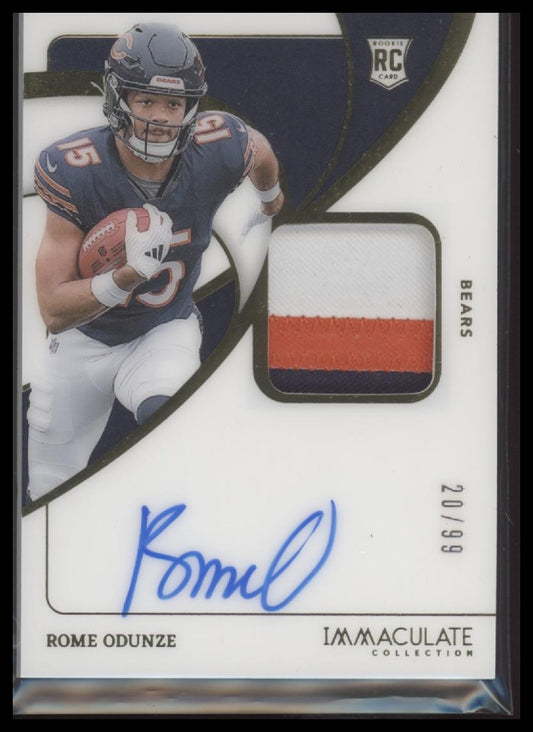 2024 Panini Immaculate Collection Rome Odunze #/99 Auto #104