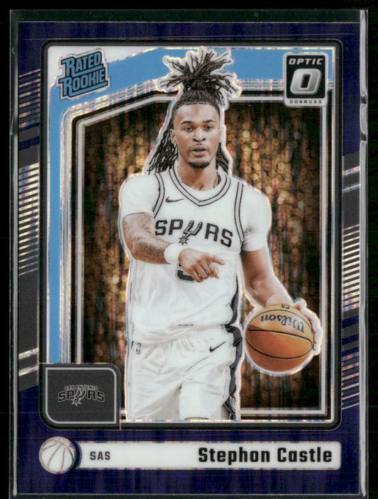 2024-25 Donruss Optic Purple Shock Stephon Castle Rookie #254