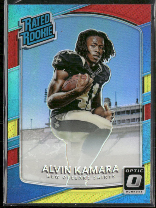 2017 Donruss Optic Red and Yellow Alvin Kamara Rookie #199
