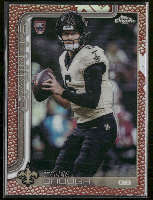 2025 Topps Chrome Football Leather Refractor Tyler Shough Rookie #398