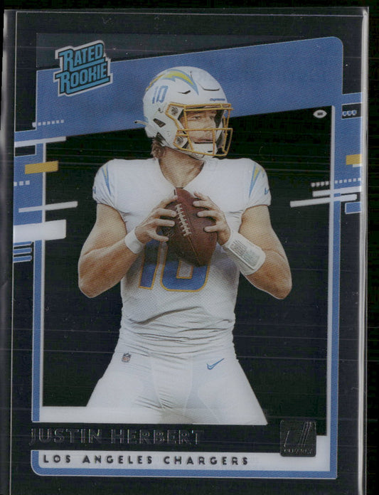 2020 Panini Chronicles Clearly Donruss Rated Rookies Justin Herbert #RR-JH