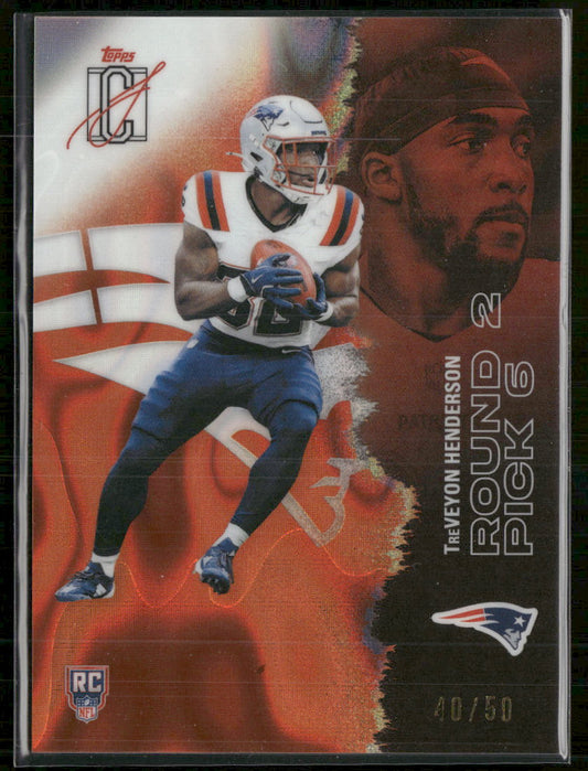 2025 Topps Signature Class Orange Lava TreVeyon Henderson Rookie #/50 #117