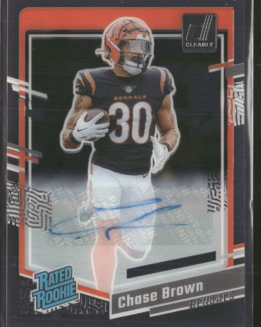 2023 Clearly Donruss Rated Rookie Autographs Chase Brown Auto #55