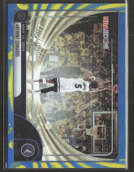 2025-26 Hoops Rainbow Blue & Yellow Anthony Edwards #/275 #270