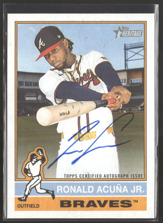 2025 Topps Heritage Real One Autographs Ronald Acuña Jr. Auto #ROA-RAC